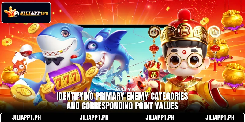 Identifying primary enemy categories and corresponding point values Identifying primary enemy categories and corresponding point values